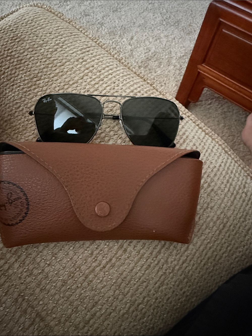 Ray-Ban  caravan 58 mm dark lens/ blk  Frame Aviator Sunglasses